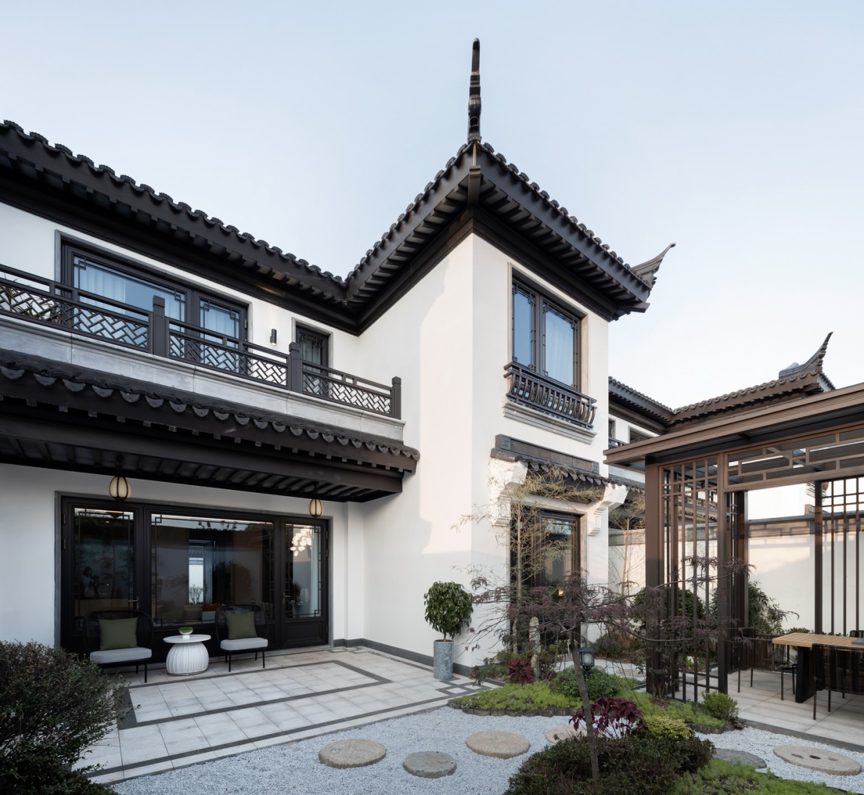 142㎡中(zhong)式(shi)庭院整木(mù)定製(zhi),樣闆間案例(圖1) 1.jpg